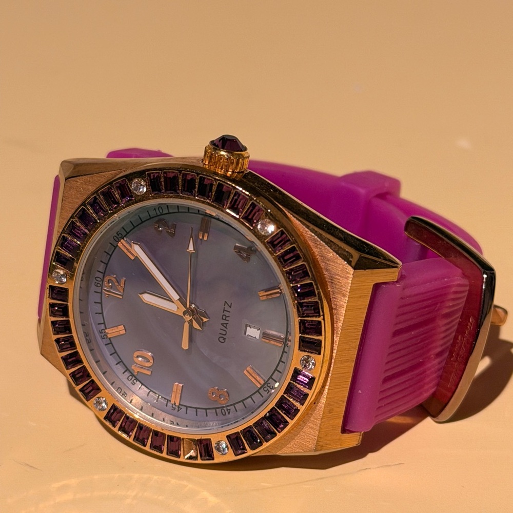 ADRIENNE COUTURE COLLECTION LIMITED 0338/5000 Pink Silicone Strap